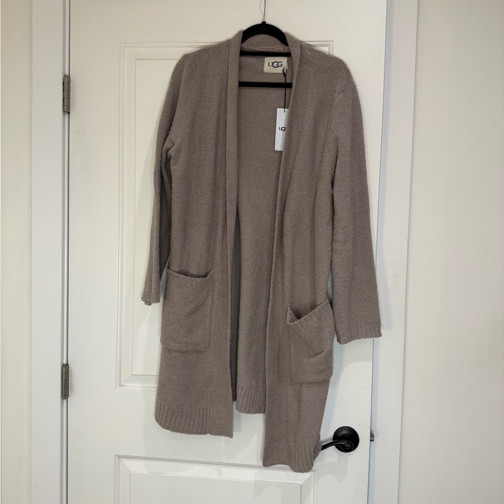 UGG Women's Beige Open-Front Cardigan